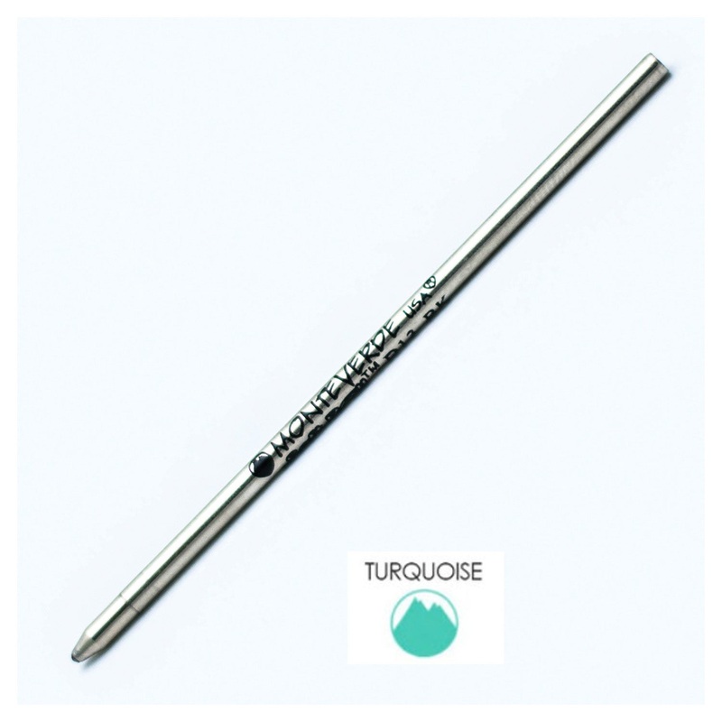 Monteverde Mini Ball Pen Refill for Multi Pen – Medium – Turquoise – Pack of 4