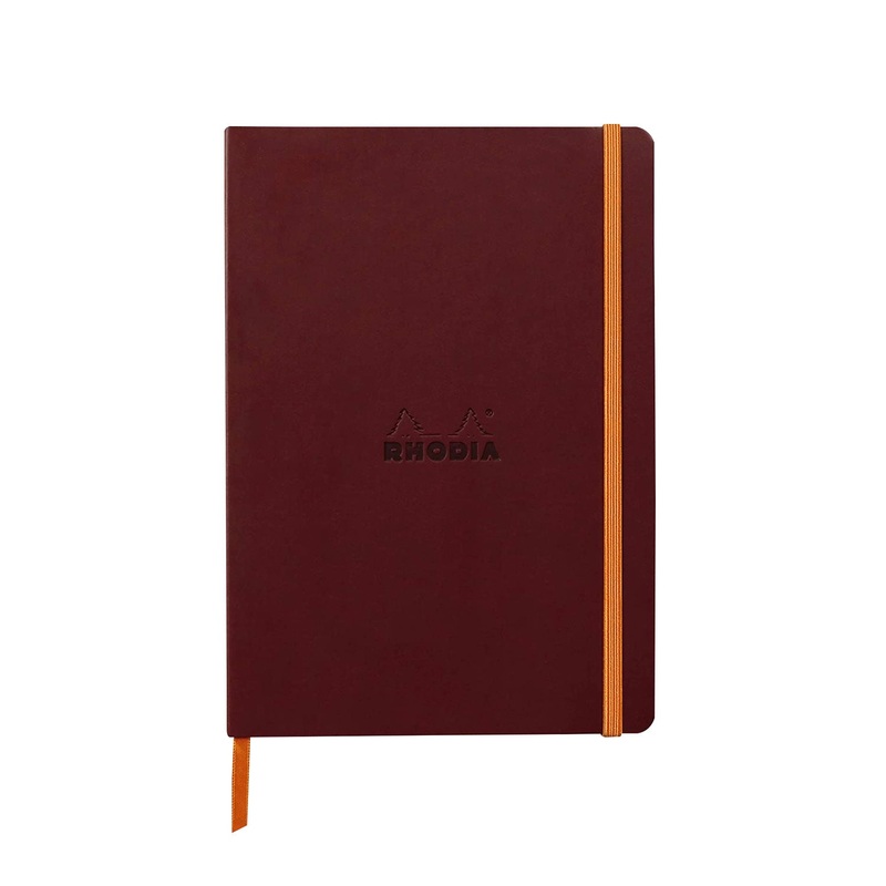 Rhodiarama Soft Cover Burgundy Notebook – A5, Ruled