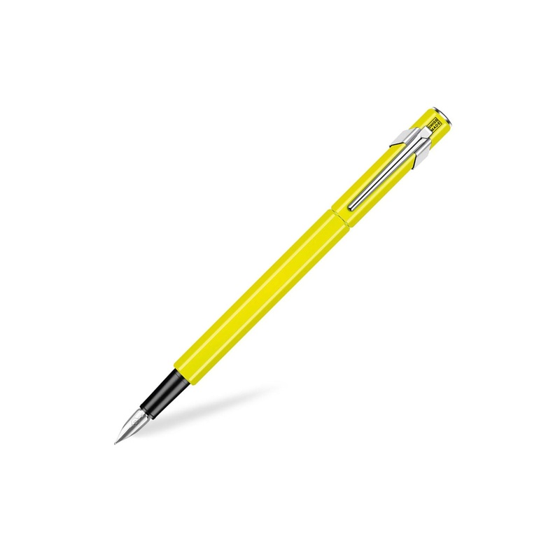 Caran D’ Ache 849 Popline Fountain Pen, Yellow – Steel Nib