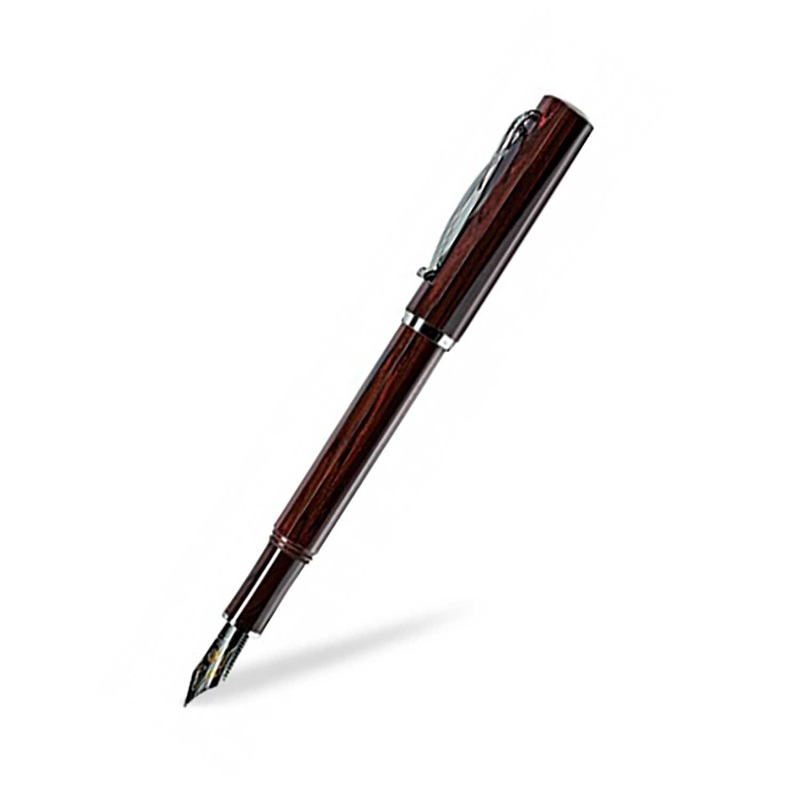 Cleo Skribent Ebonite Fountain Pen, Brown  – 14K Gold Nib