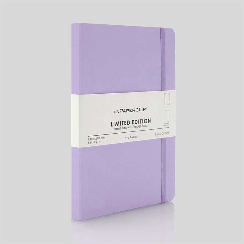 myPAPERCLIP Limited Edition Soft Cover Notebook – Lilac – A5 – Plain