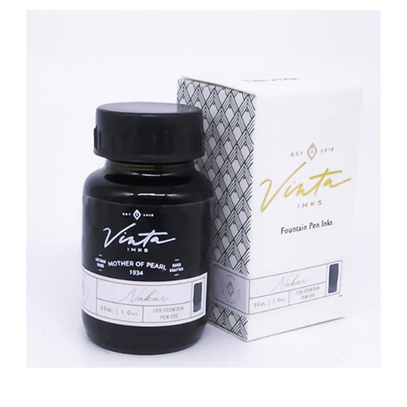 Vinta Special Collection Mother of Pearl Ink Bottle, Grey – 30ml