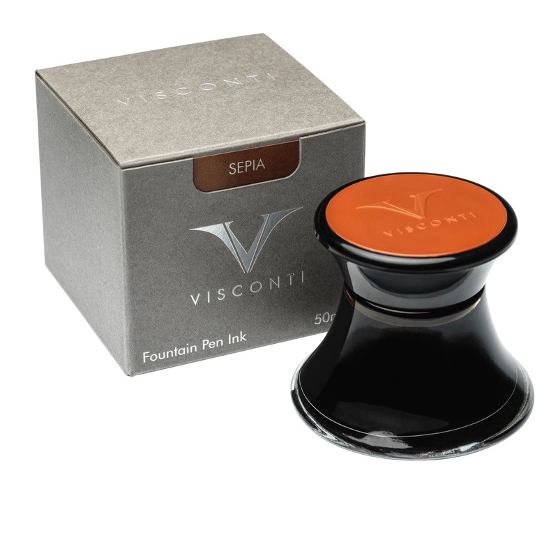 Visconti Glass Inkwell, Sephia – 50ml