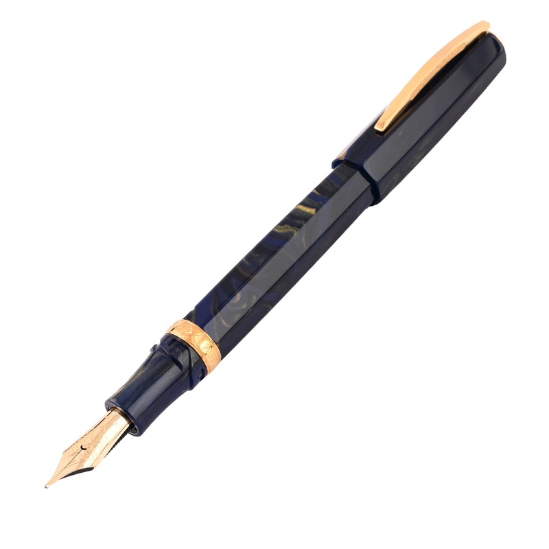Visconti Medici Fountain Pen – Golden Blue GT