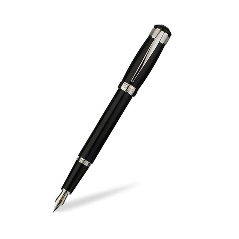 Cleo Skribent Aura Fountain Pen, Black – 14K Gold Nib