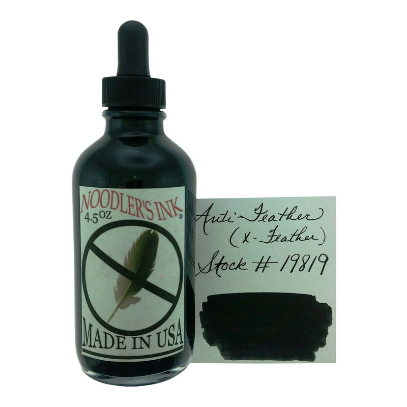 Noodler’s 19819 X Feather Black Ink Bottle with Free Fountain Pen, Black – 133ml