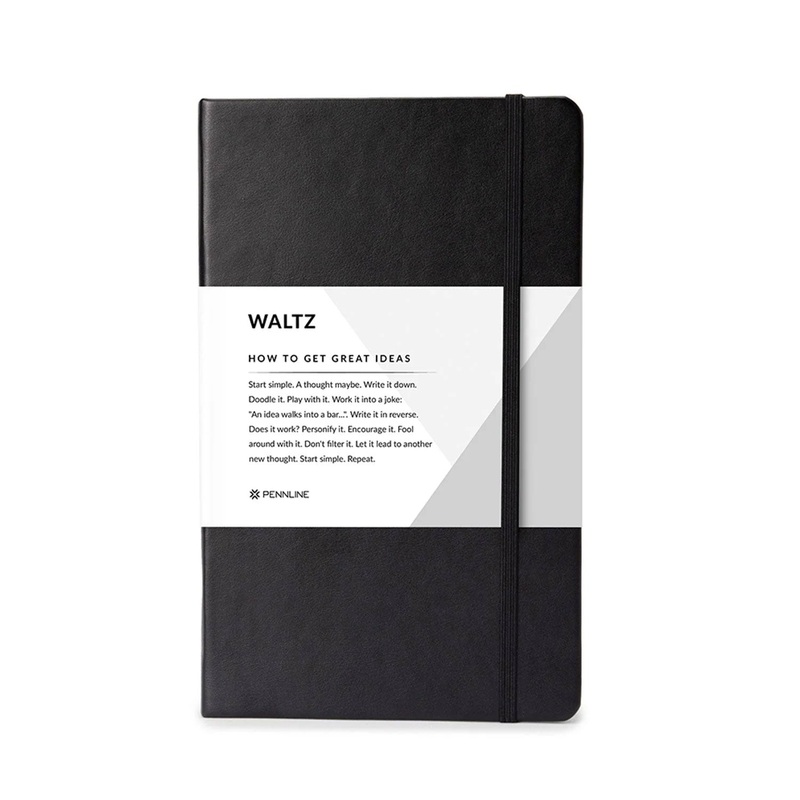 Pennline Waltz Hard Cover Notebook, Black – Ruled