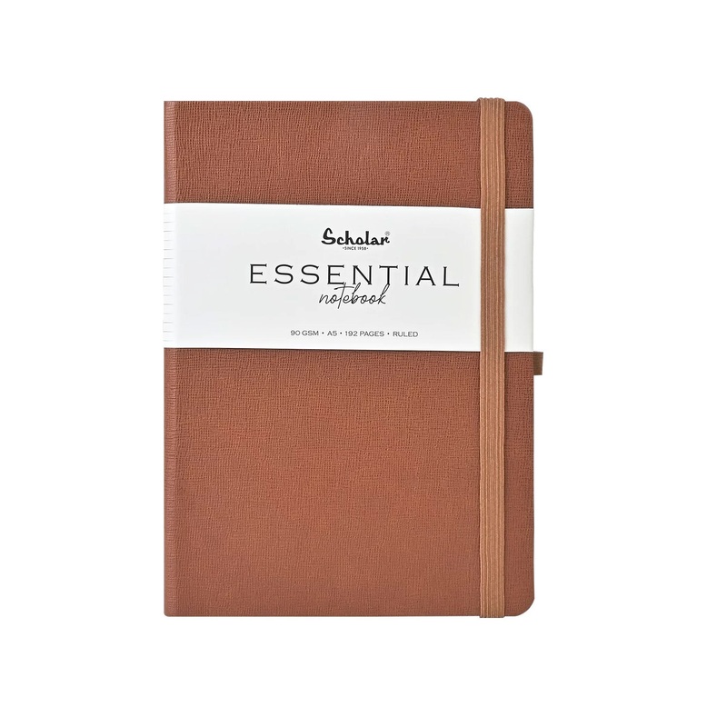 Scholar Essential Tan Notebook – A5, Ruled
