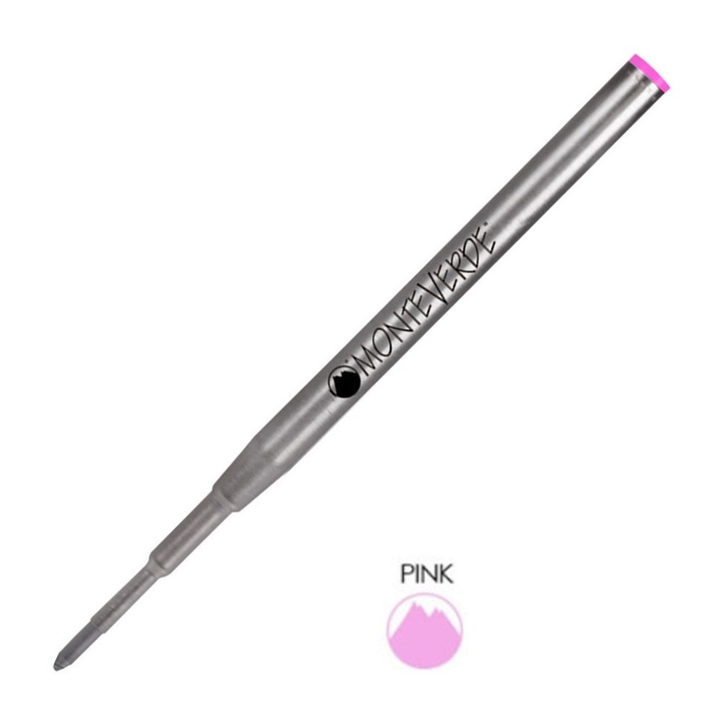 Monteverde Ball Pen Refill for Montblanc – Medium – Pink – Pack of 2