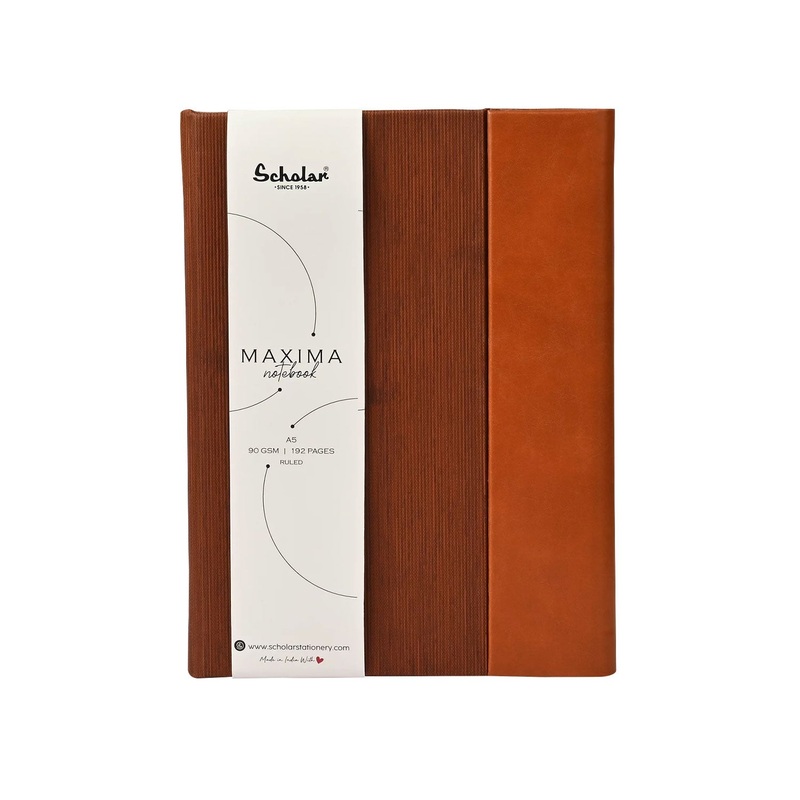 Scholar Maxima Tan Notebook – A5, Ruled