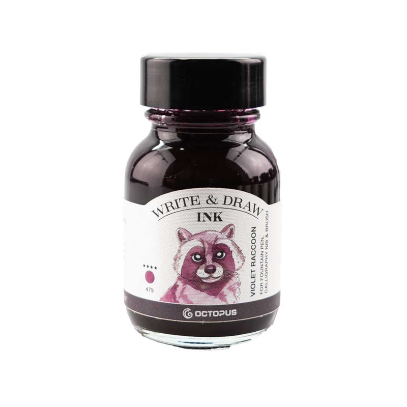 Octopus Write & Draw Ink Bottle, Violet Raccoon – 50ml
