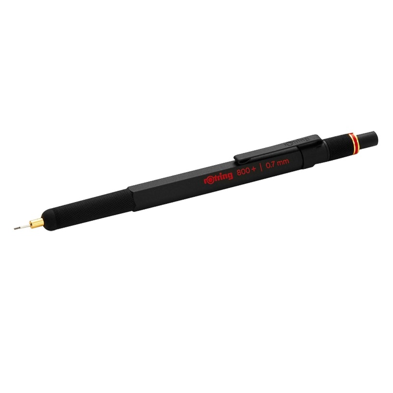 Rotring 800+ 0.7mm Mechanical Pencil with Stylus – Black