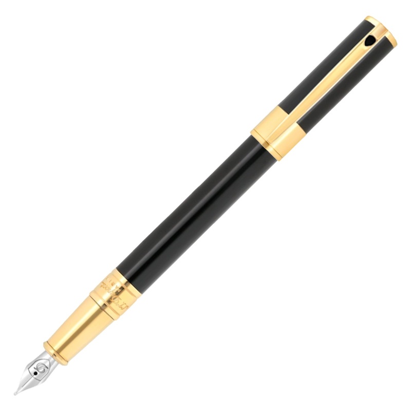 S. T. Dupont D-Initial Fountain Pen – Black GT