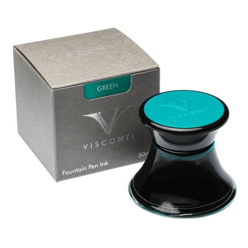 Visconti Glass Inkwell, Green – 50ml