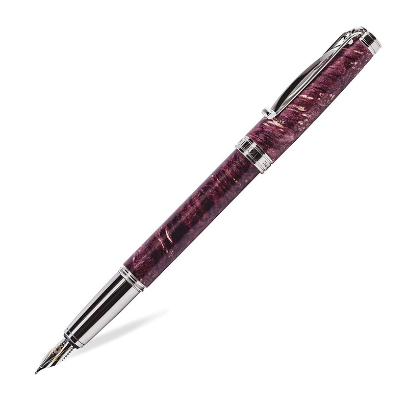 Cleo Skribent Natura Fountain Pen, Burgundy  – 18K Gold Nib