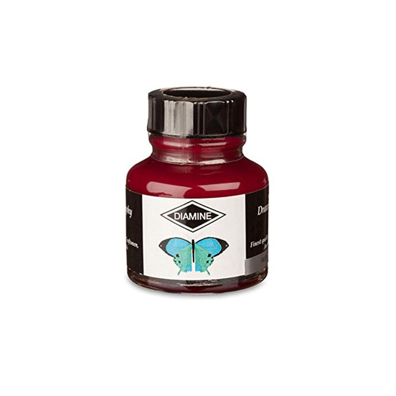 Diamine Calligraphy & Drawing Acrylic Ink Bottle, Ruby – 30ml