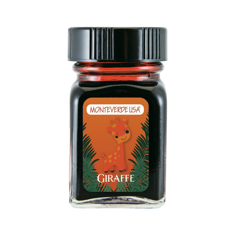 Monteverde Jungle Giraffe Ink Bottle, Orange – 30ml