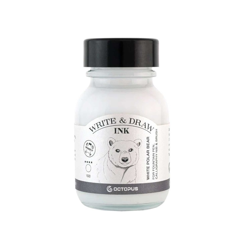 Octopus Write & Draw Ink Bottle, White Polar Bear – 50ml
