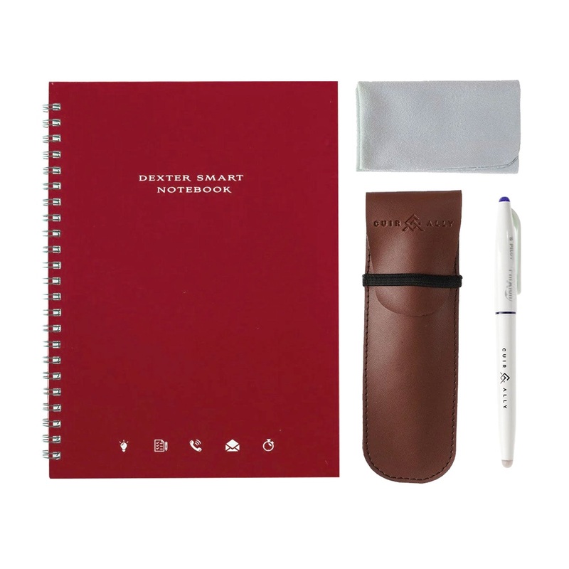 Dexter Spiral Erasable & Reusable Eco-Friendly Red Notebook – A5, Ruled