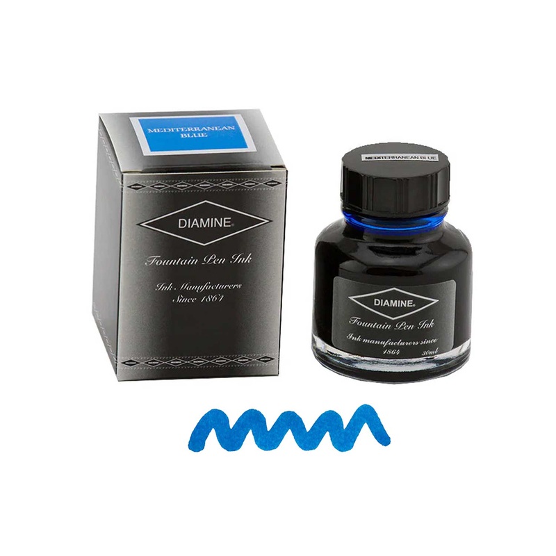 Diamine Mediterranean Blue Ink Bottle – 30ml