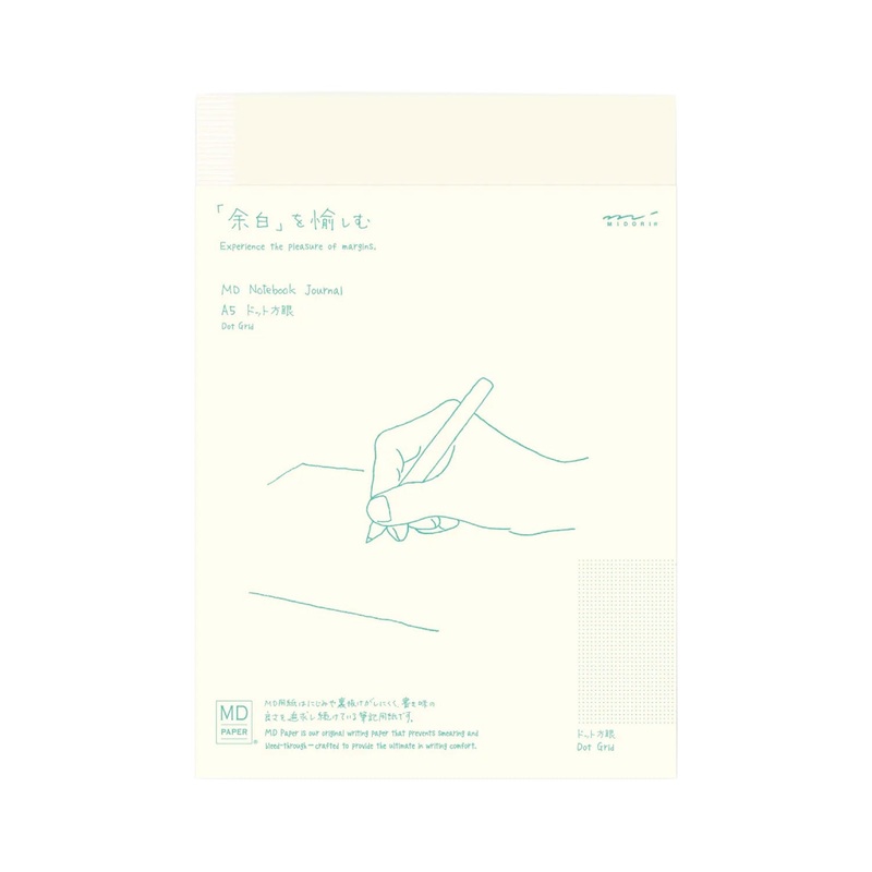 Midori MD Paper Ivory Frame Notebook Journal – A5, Dot Grid