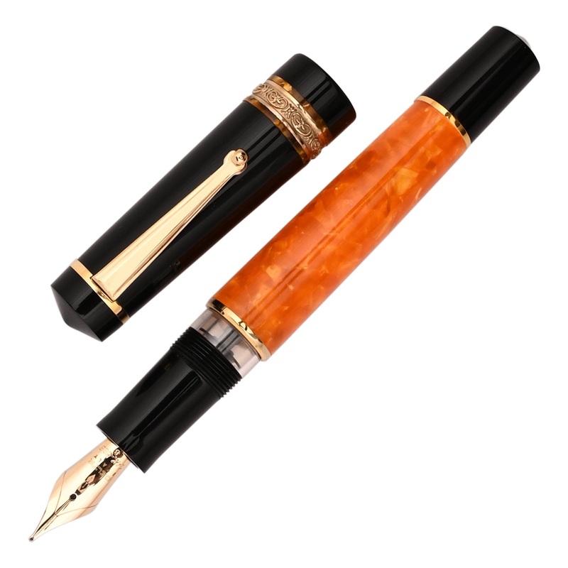 Delta Dolce Vita DV 2.0 Premium Fountain Pen – Black Orange GT