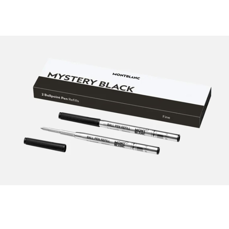 Montblanc 128210 Ball Pen Refill – Mystery Black – Fine – Pack of 2