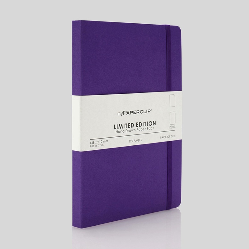 myPAPERCLIP Limited Edition Soft Cover Notebook – Amethyst – A5 – Plain