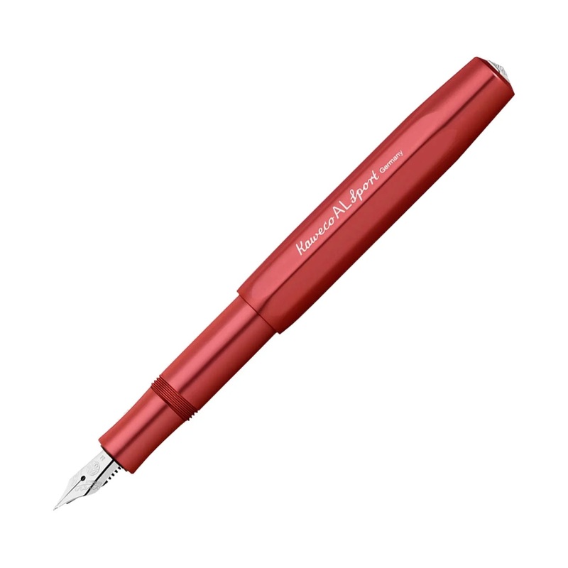 Kaweco AL Sport Fountain Pen with Optional Clip – Deep Red