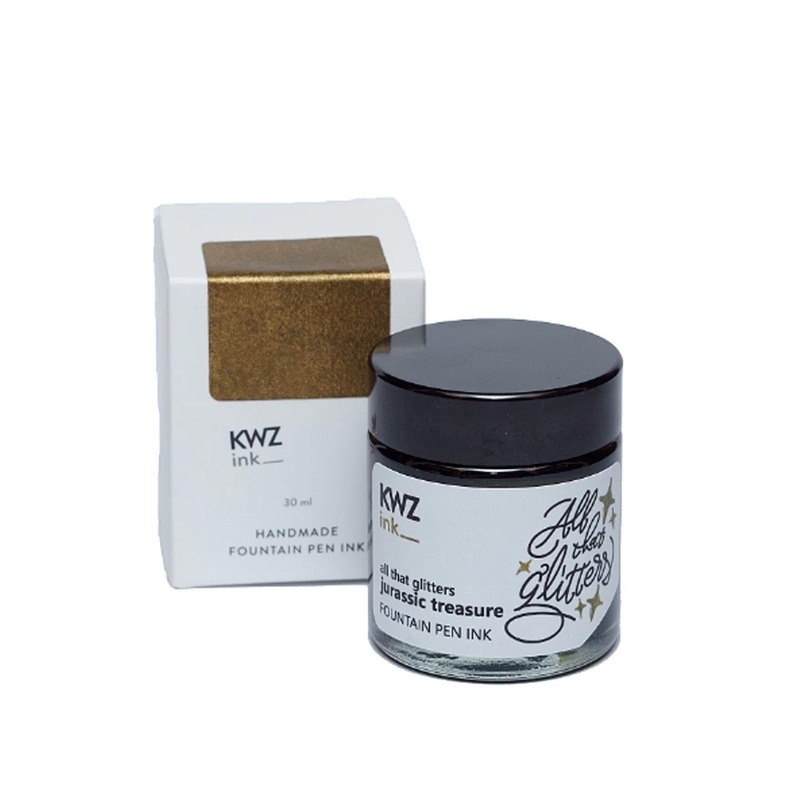 KWZ All That Glitters Jurassic Treasure Ink Bottle, Brown – 30ml