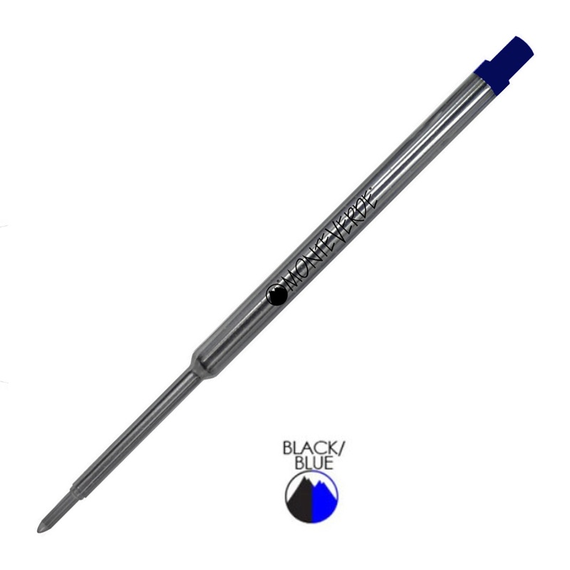 Monteverde Ceramic Gel Ball Pen Refill for Waterman – Fine – Blue Black – Pack of 2