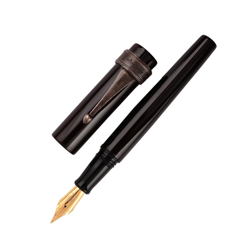 Wancher Sekai Aizu Urushi Fountain Pen – Ebony CT