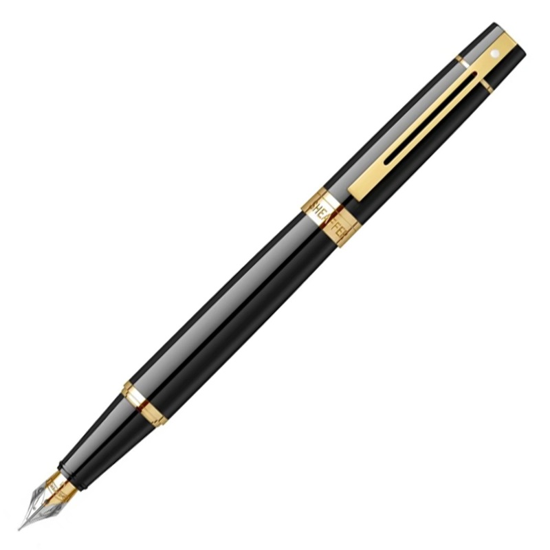 Sheaffer 300 Fountain Pen – Glossy Black GT