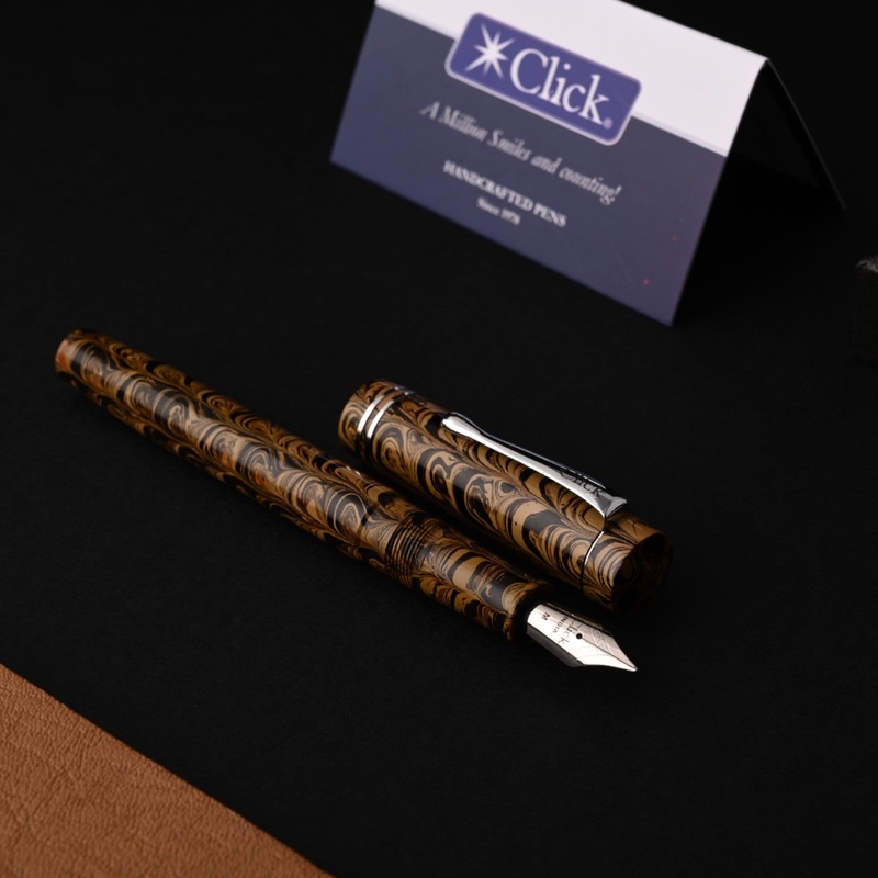 Click Renaissance Ebonite Fountain Pen – Yellow Black CT