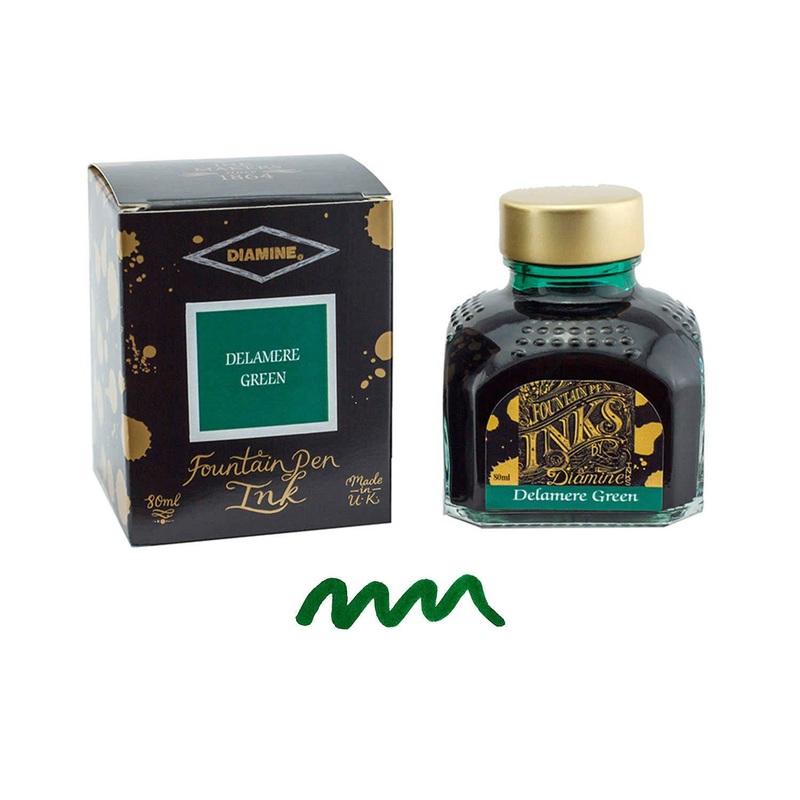 Diamine Delamere Green Ink Bottle – 80ml