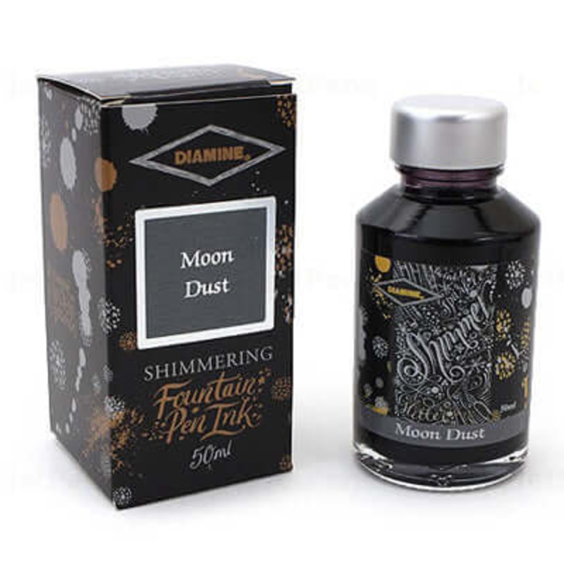 Diamine Shimmer Ink Bottle, Moon Dust – 50ml
