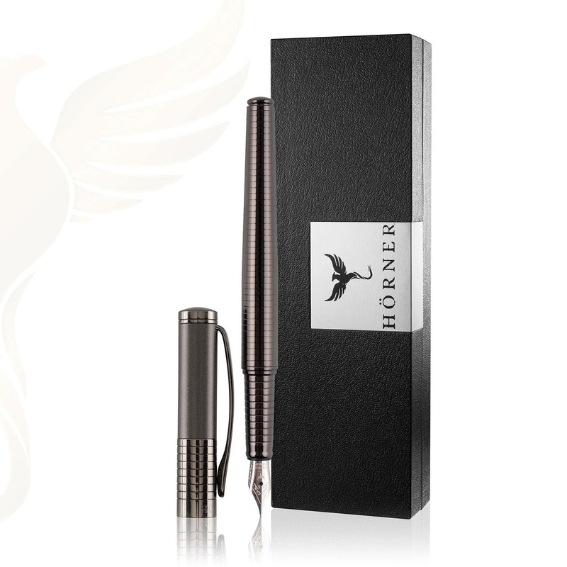 Horner Fortress Fountain Pen, Gunmetal – Steel Nib