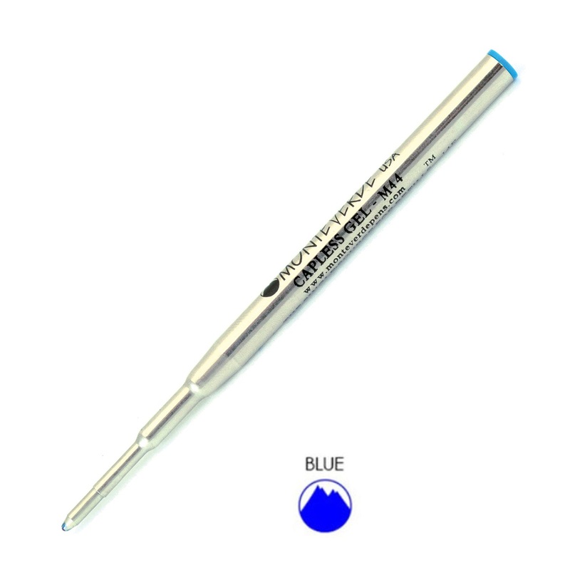 Monteverde Ceramic Gel Ball Pen Refill for Montblanc – Broad – Blue – Pack of 2