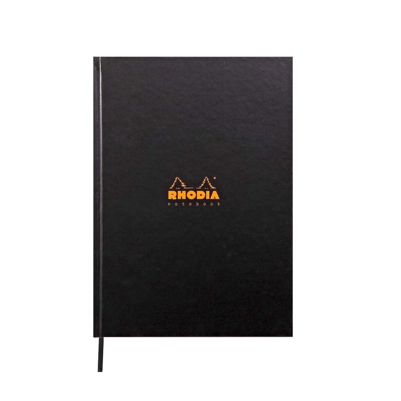 Rhodiactive Hardcover Black Notebook – A5, Squared