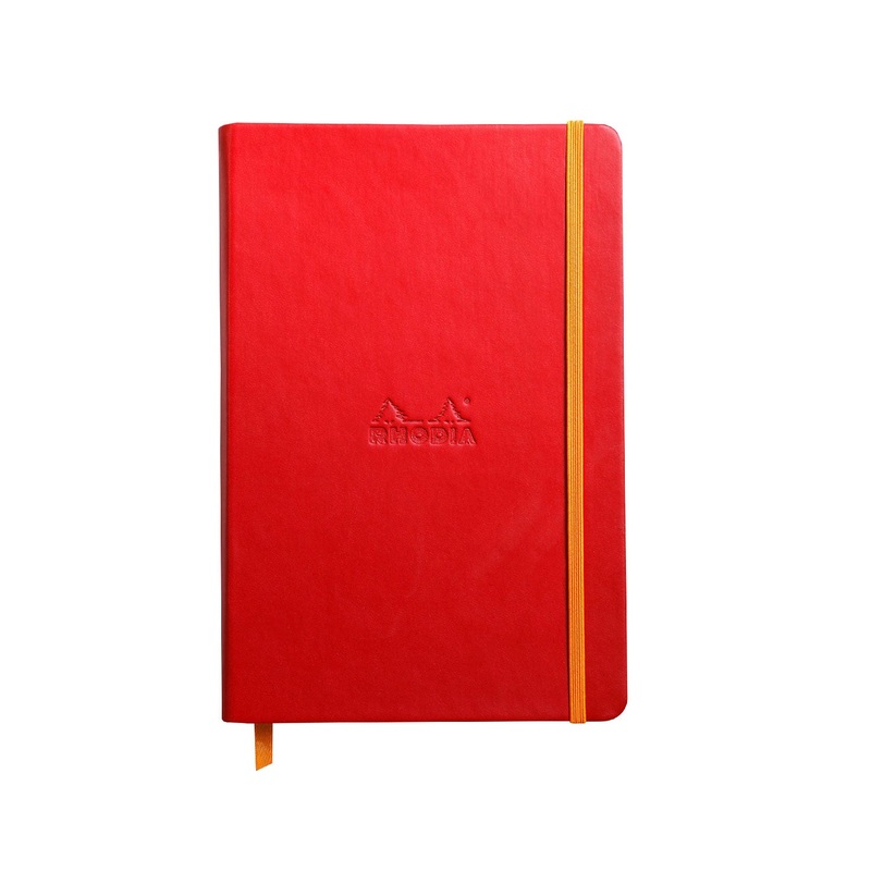 Rhodiarama Hard Cover Poppy Notebook – A5, Ruled