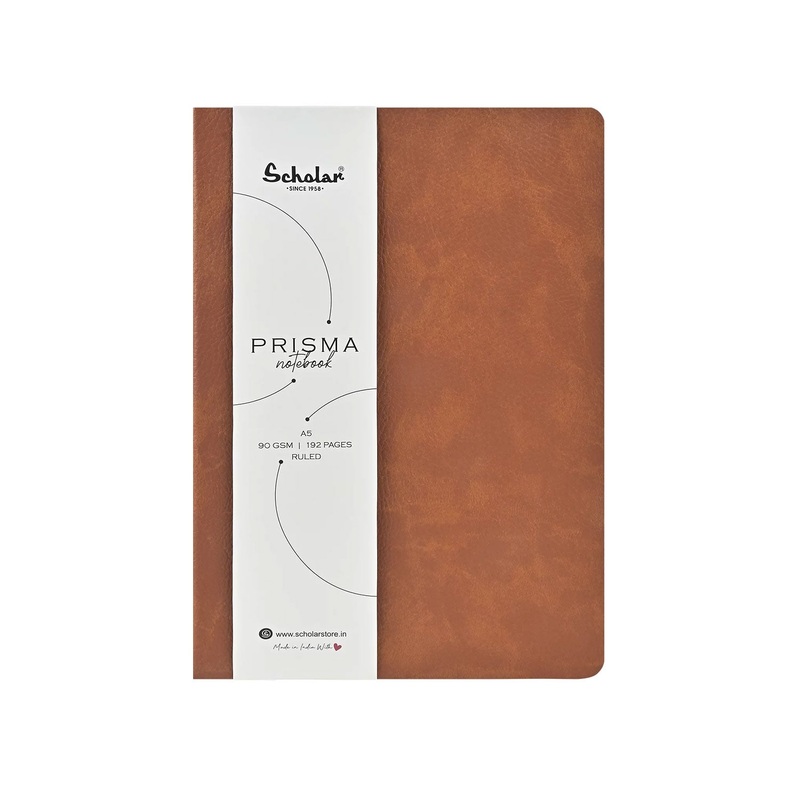 Scholar Prisma Tan Notebook – A5, Ruled