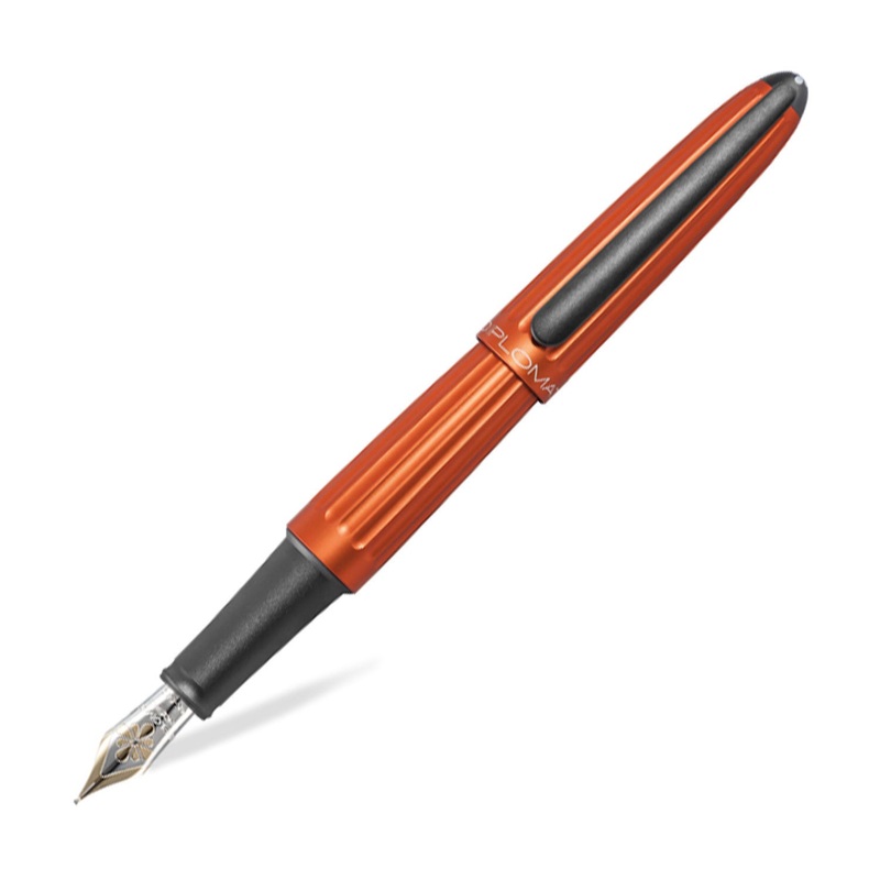 Diplomat Aero 14K Gold Fountain Pen – Orange