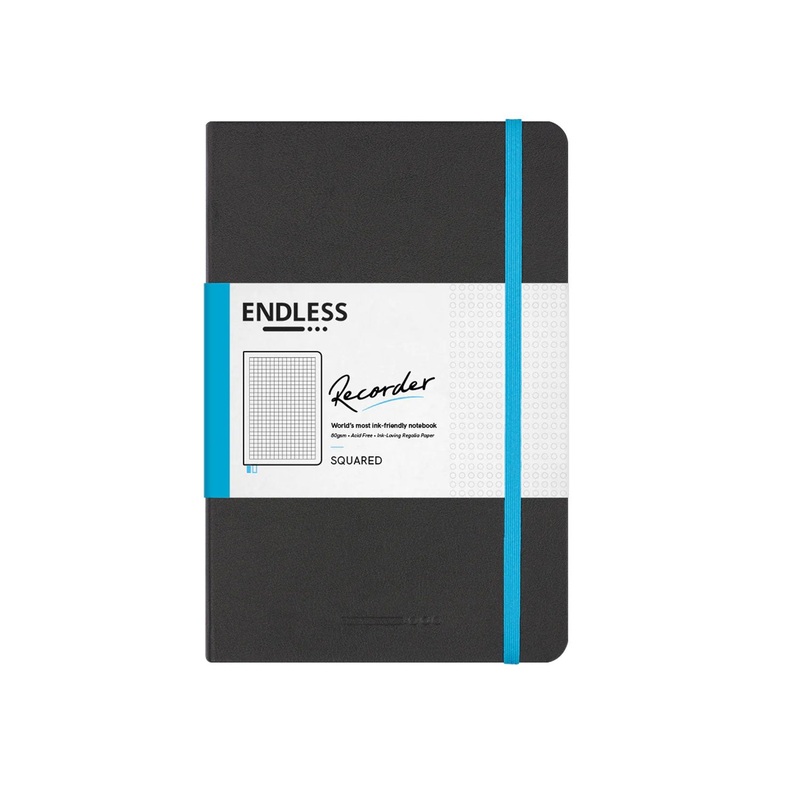 Endless Recorder Infinite Space Black Regalia Notebook – A5, Squared