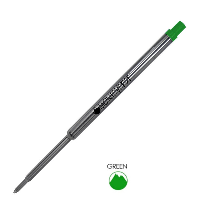 Monteverde Ball Pen Refill for Waterman – Medium – Green – Pack of 2