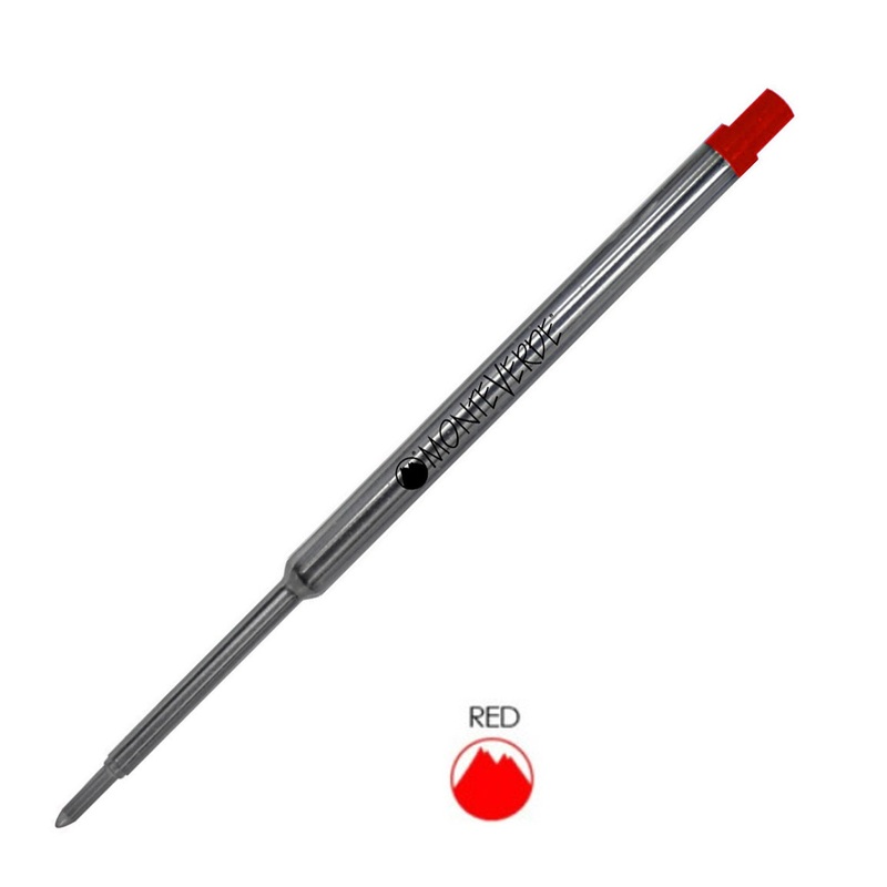 Monteverde Ball Pen Refill for Waterman – Medium – Red – Pack of 2