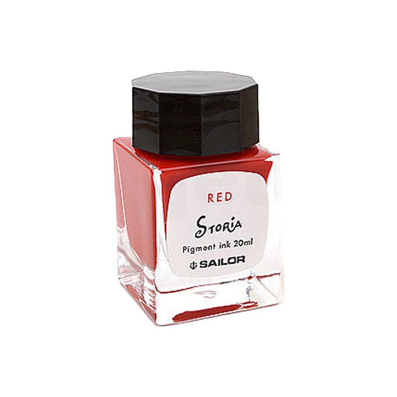 Sailor Storia Pigment Ink Bottle, Fire Red – 20ml