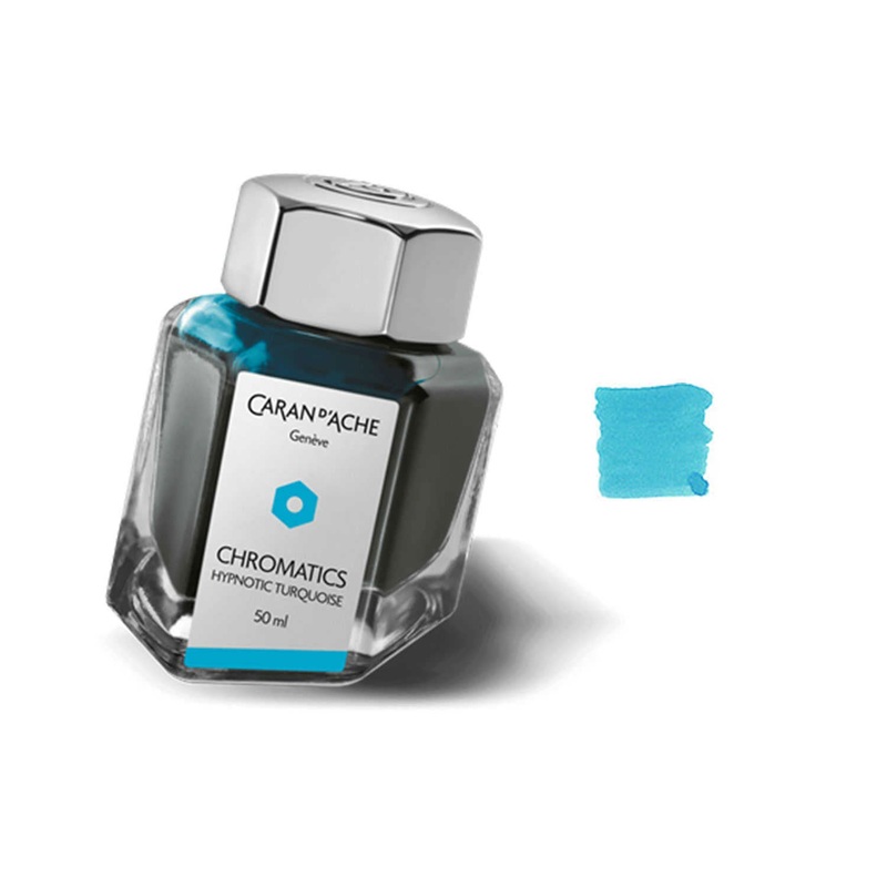 Caran d’ Ache Chromatics Ink Bottle, Hypnotic Turquoise – 50ml