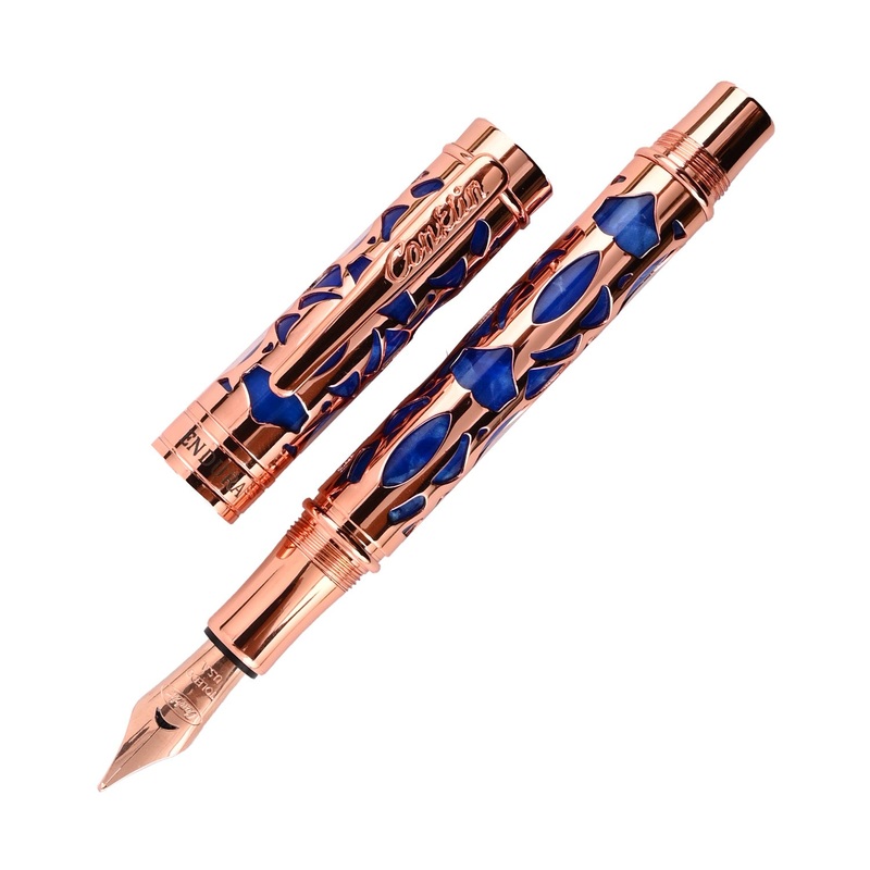 Conklin Endura Deco Crest Fountain Pen – Blue