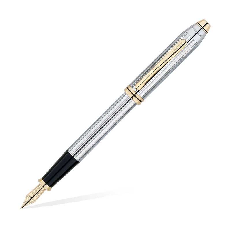 Cross Townsend Fountain Pen, Chrome – Steel Nib