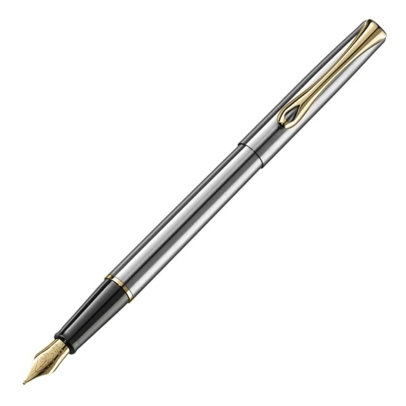 Diplomat Traveller Fountain Pen – Stainless Steel GT